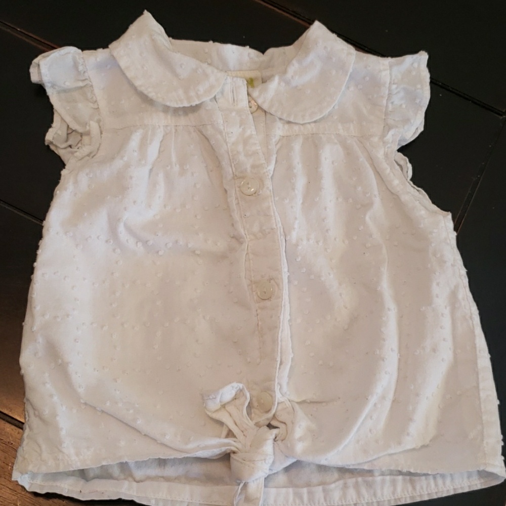 Toddler button down with tie at the bottom